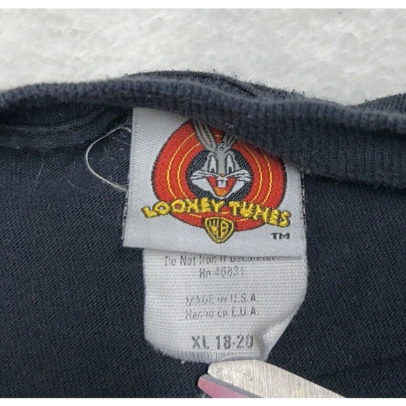 Vintage 1997 Chicago Bulls Black Long Sleeve T-Shirt Youth XL Looney Tunes Tag - Picture 5 of 9